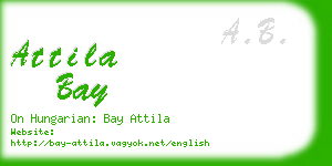 attila bay business card